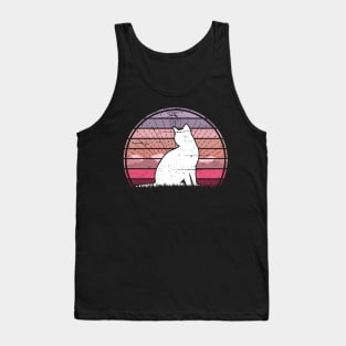 Cat Pink Sunset Tank Top